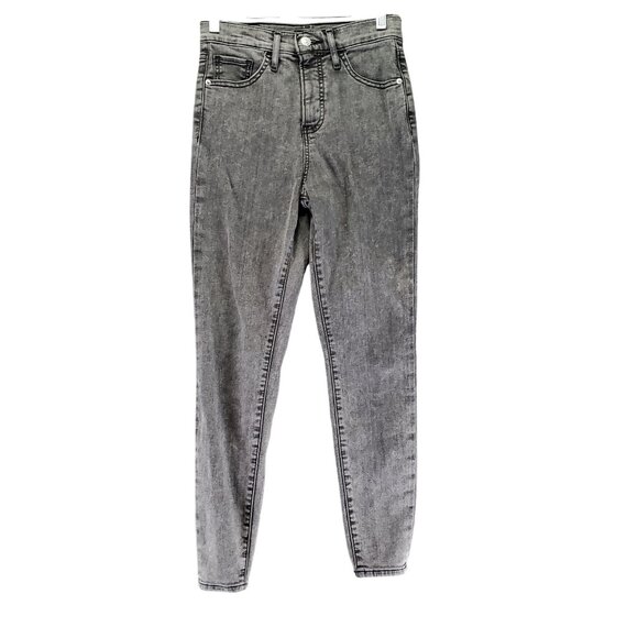 Express Jeans Women’s Size 2R Gray Skinny High Rise Hyper Stretch Denim - Picture 1 of 11